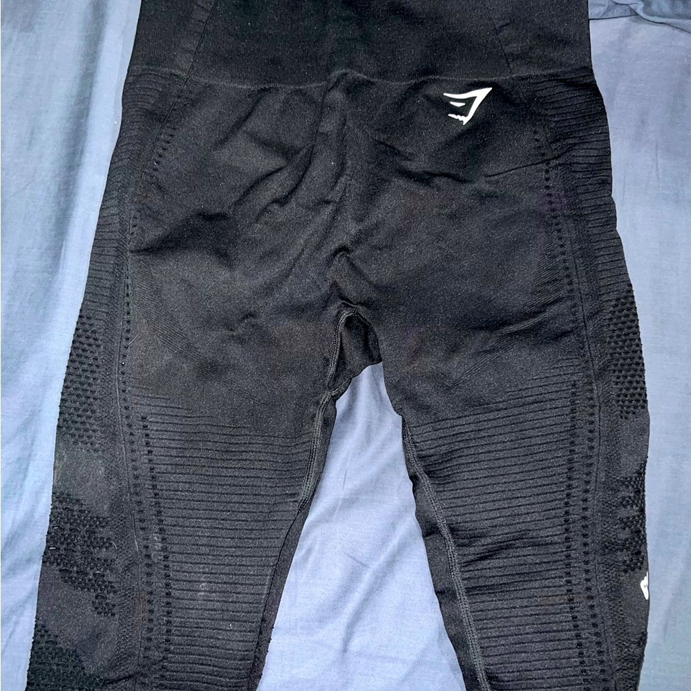Gymshark Flawless Knit Tights - Black - Size L